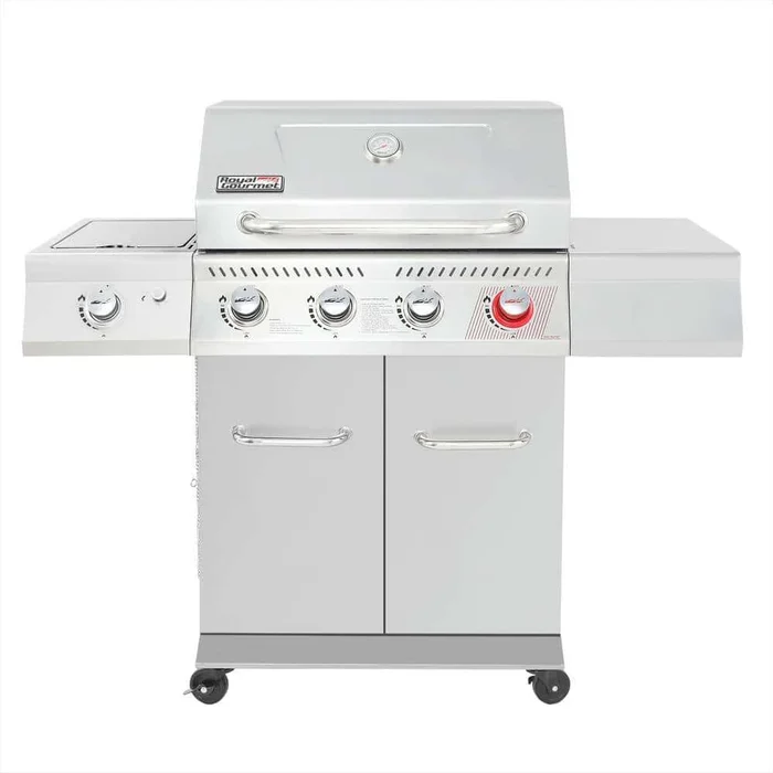 Royal Gourmet GA4402S 4-Burner Propane Gas Grill in Stainless Steel with Sear Burner and Side Burner
