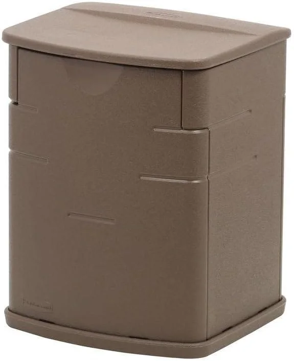 Rubbermaid Mini Resin Weather Resistant Outdoor Deck Box, Sandstone
