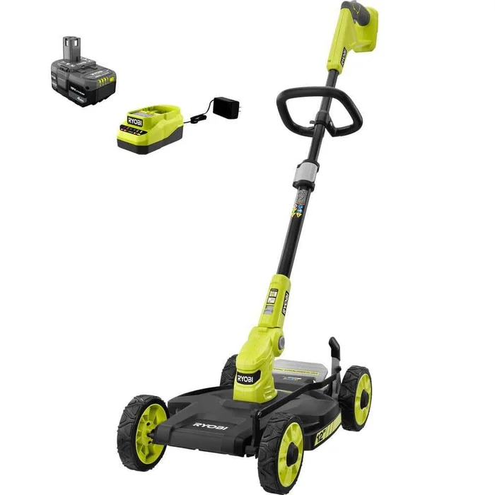 RYOBI P20160 ONE+ 18V 12 in. Cordless Mower with 4.0 Ah Battery and Charger