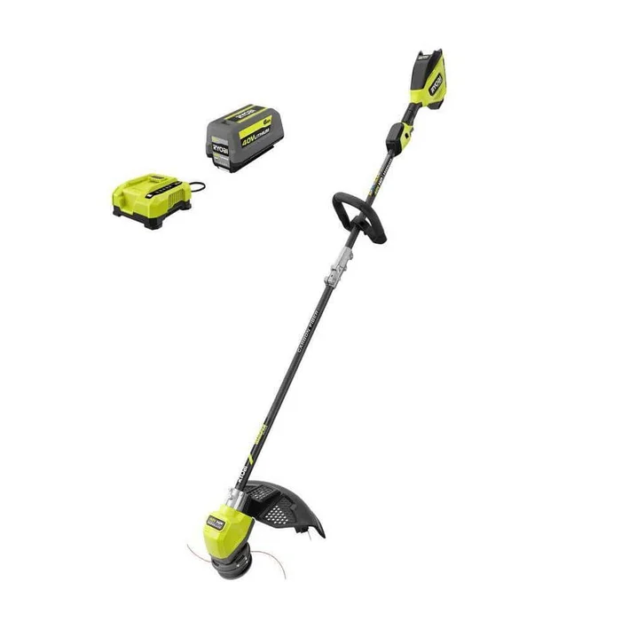 RYOBI RY402110VNM 40V HP Brushless Whisper Series 17 in. Cordless Battery Carbon Fiber Shaft String Trimmer w/ 6.0 Ah Battery & Charger