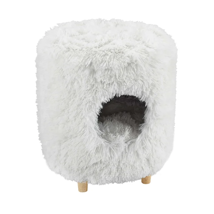 Sam’s Pets 18.11-in x 14.96-in White Faux Fur Cat Shelves