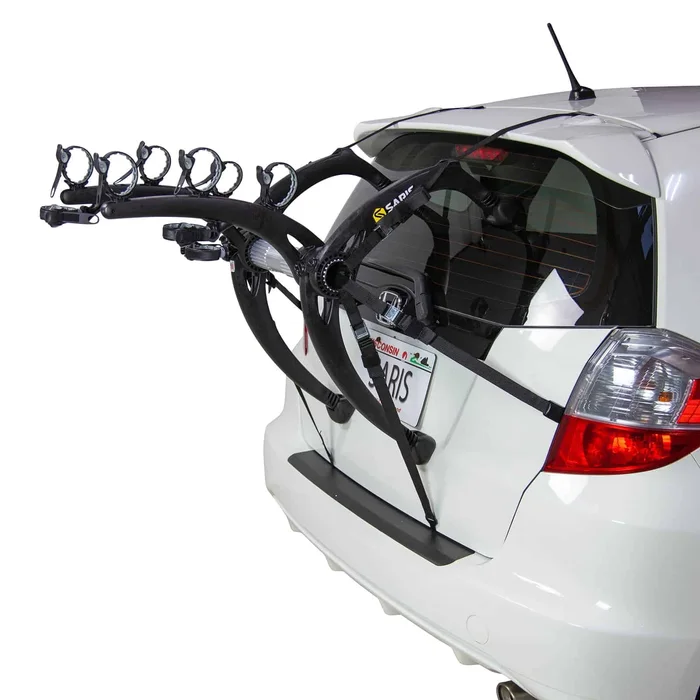 Saris Bones EX Trunk Bike Rack Mount, 8 in, Rack for Car and SUV, 3 Bikes