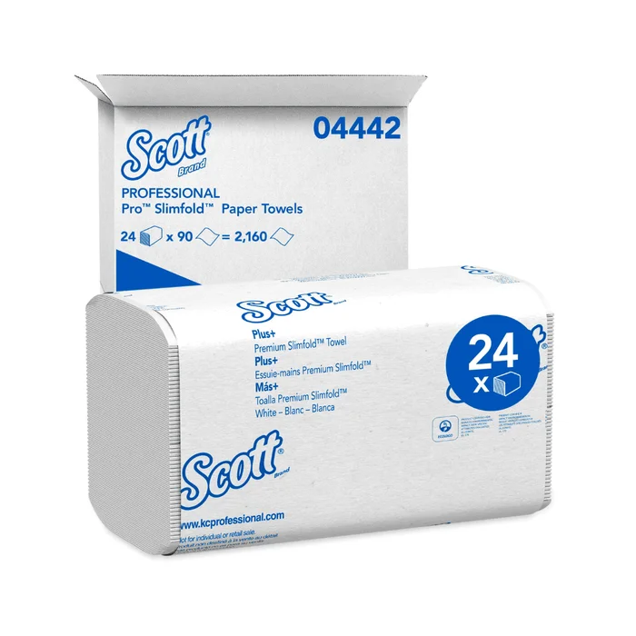 Scott Control Hand Towels Slimfold, White, 24 Packs , 90 Count