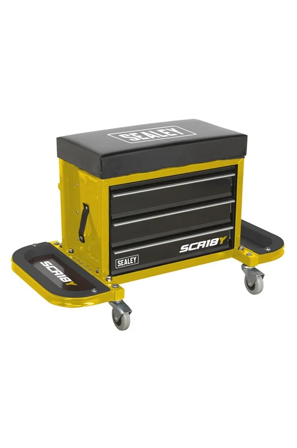 Sealey SCR18Y Mechanic’s Utility Seat & Toolbox – Yellow