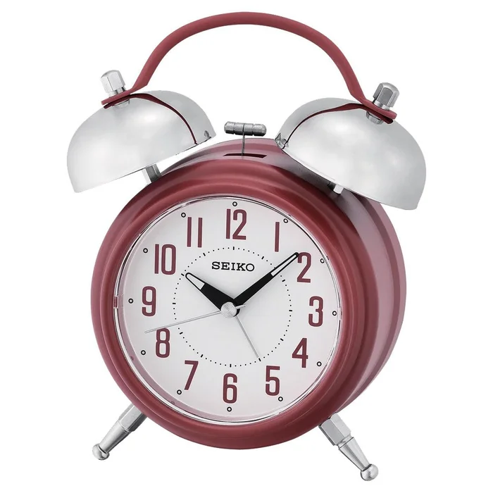 Seiko Alarm Clock – Deux Bell Quartz Red | QHK051RLH