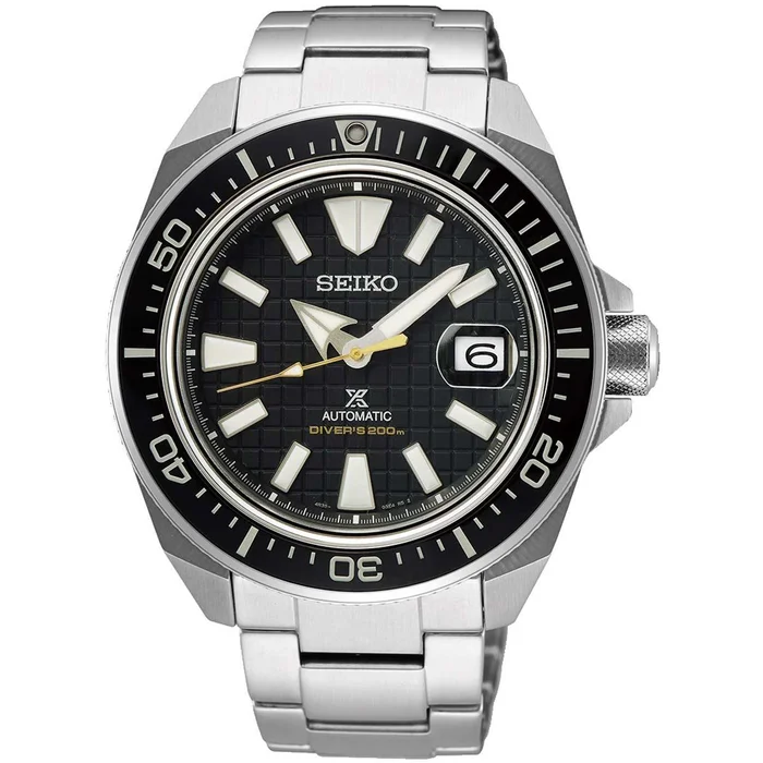 Seiko Men’s Automatic Watch – Prospex King Samurai Black Dial SS Bracelet | SRPE35K1
