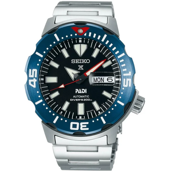 Seiko Men’s Automatic Watch – Prospex Padi Monster Black Dial Barcelet | SRPE27K1