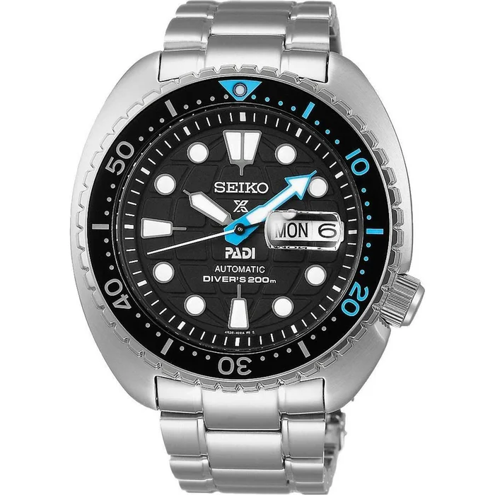 Seiko Men’s Automatic Watch – Prospex Padi Power Reserve Black Dial Steel | SRPG19K1