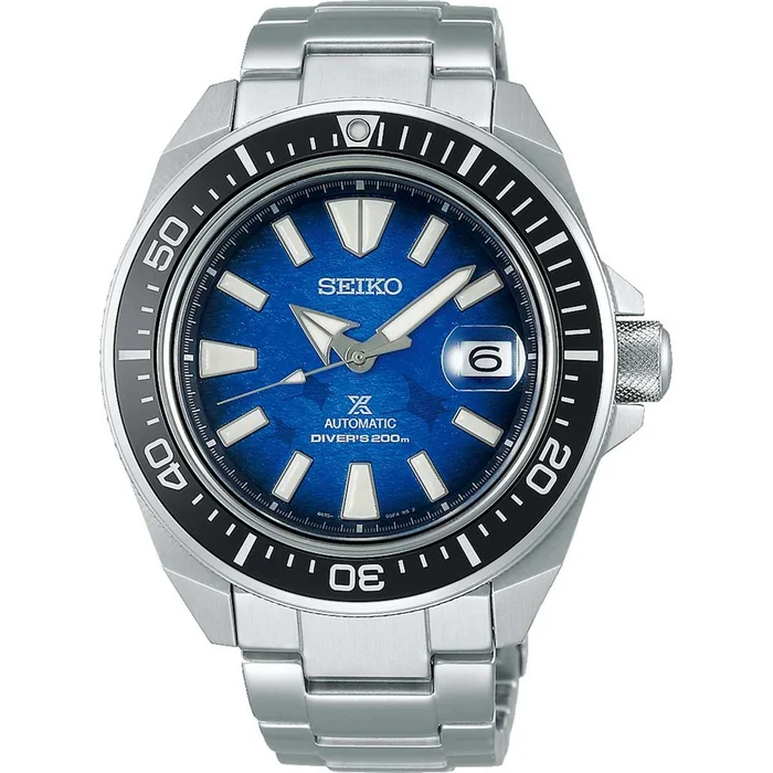 Seiko Men’s Automatic Watch – Prospex Save the Ocean Blue Dial SS Bracelet | SRPE33K1