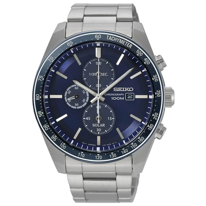 Seiko Men’s Chronograph Watch – Discover More Blue Dial Bracelet | SSC719P1