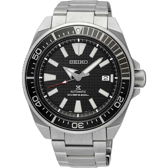 Seiko Men’s Watch – Prospex Black Dial Silver Stainless Steel Bracelet | SRPF03K1