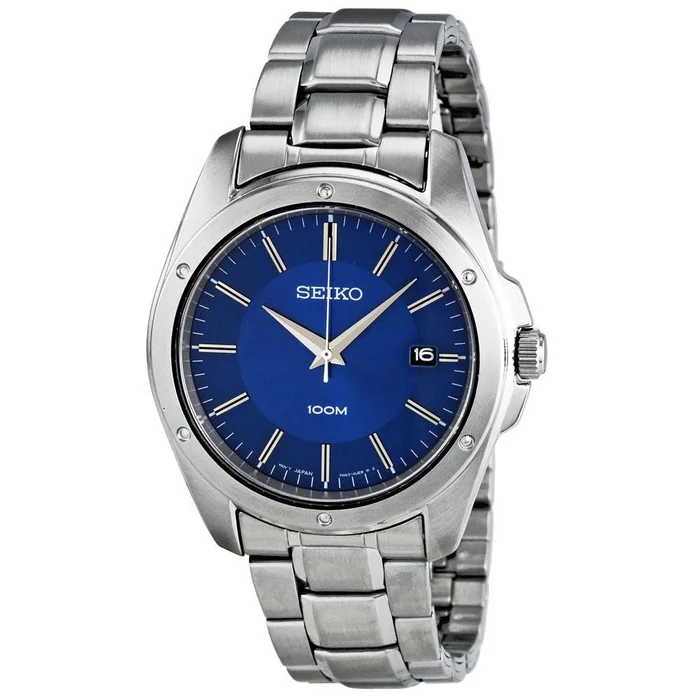 Seiko SGEF77 Men’s Royal Blue Dial Stainless Steel Analog Watch
