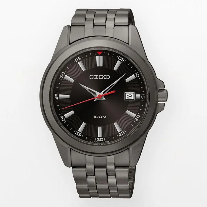 Seiko SGEG89 Men’s Black Dial Black IP Steel Bracelet Quartz Watch