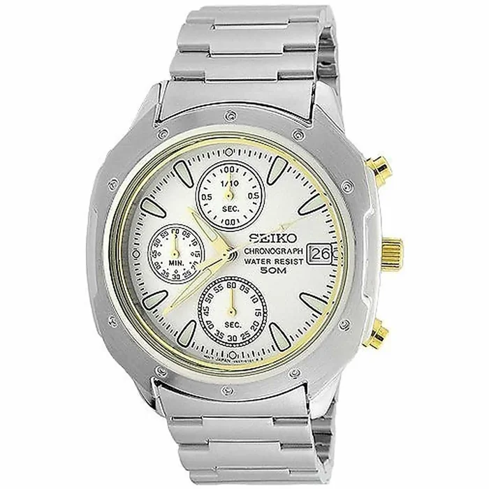 Seiko SKS171 Men’s White Dial Stainless Steel Bracelet Chronograph Watch