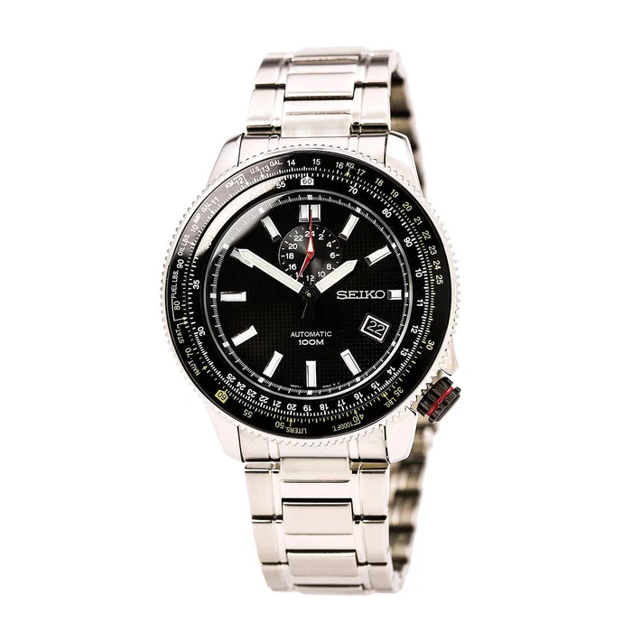 Seiko SSA005K1 Men’s Automatic Black Dial Stainless Steel Bracelet Watch