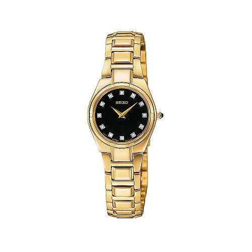 Seiko SUJE26 Women’s Diamond Yellow Gold Plated Bracelet Watch