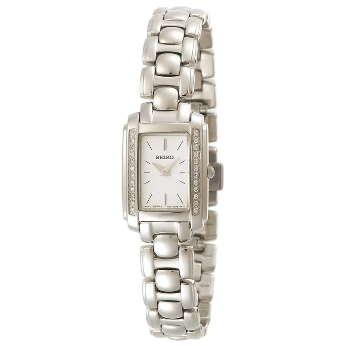 Seiko SUJF39 Women’s Silver Dial Stainless Steel Bracelet Diamond Watch