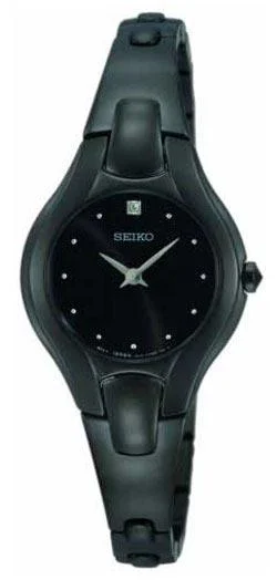 Seiko SUJF89 Women’s Diamond Black Ion Plated Watch