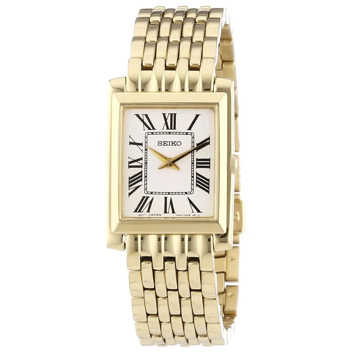Seiko SUJG22P1 Women’s Classic White Dial Gold Plated Steel Watch