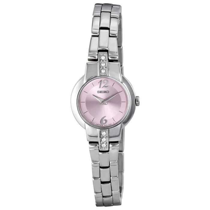 Seiko SUJG37 Women’s Dress Swarovski Crystal Pink Dial Steel Bracelet Watch