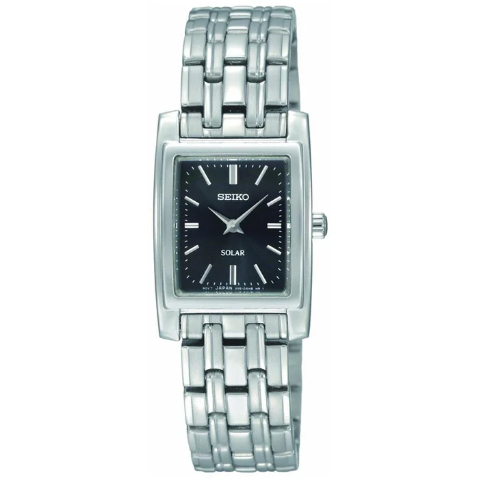 Seiko SUP061 Women’s Solar Black Dial Stainless Steel Bracelet Watch