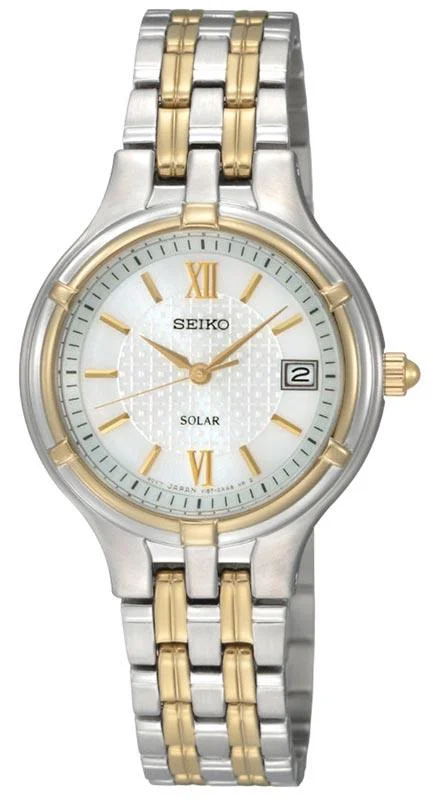 Seiko SUT020 Women’s Dress Silver Dial Two Tone Stainless Steel Watch