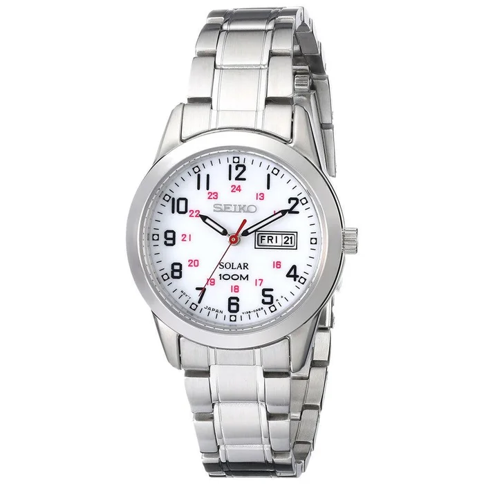 Seiko SUT167 Women’s Solar White Dial Stainless Steel Bracelet Watch