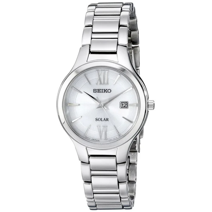 Seiko SUT207 Women’s Solar Core White Dial Steel Bracelet Quartz Watch