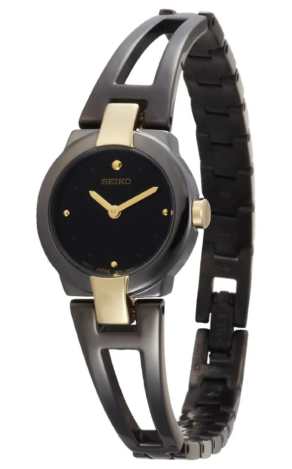 Seiko Women’s Black Dial Bangle Watch SUJA80
