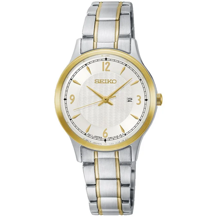 Seiko Women’s Quartz Watch – Classic Silver Tone Dial Two Tone SS Bracelet | SXDG94P1