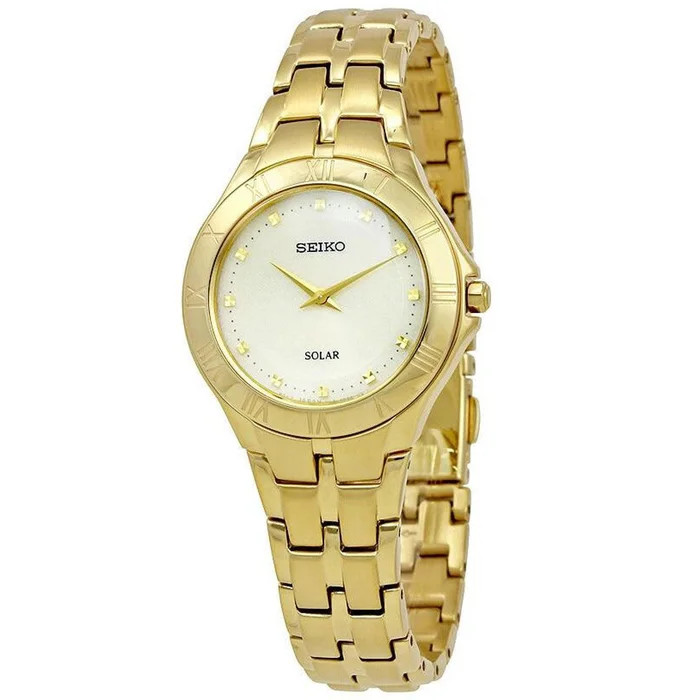 Seiko Women’s Quartz Watch – Recraft Champagne Dial Yellow Gold Bracelet | SUP310