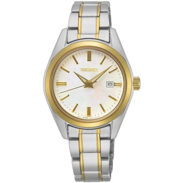 Seiko Women’s Watch – Classic White MOP Dial TT Stainless Steel Bracelet | SUR636P1