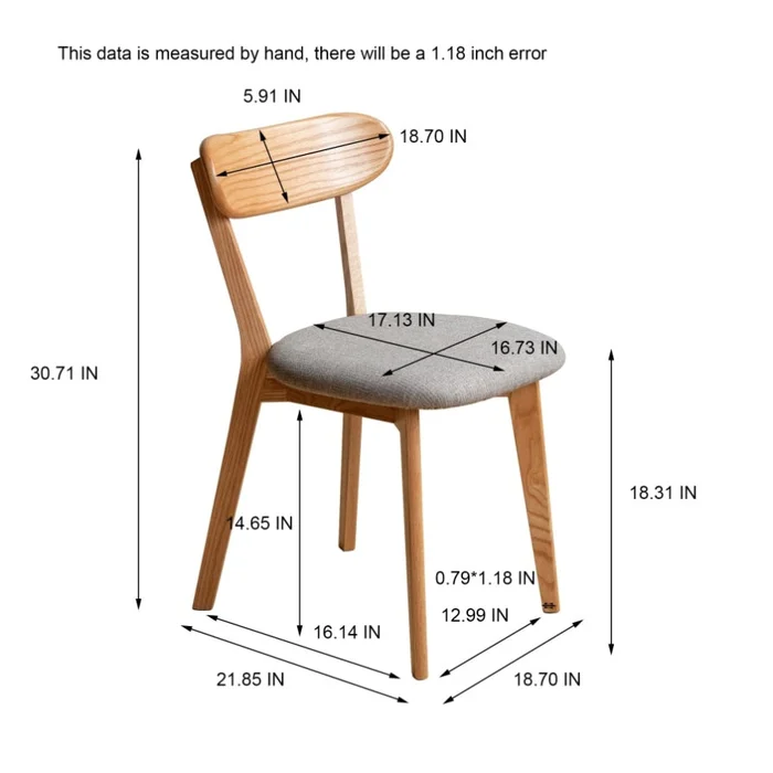 (Set of 4 pcs) Dining Chairen FAS Grade Oak Natural Made in North America 100% Dirt-free 86470933