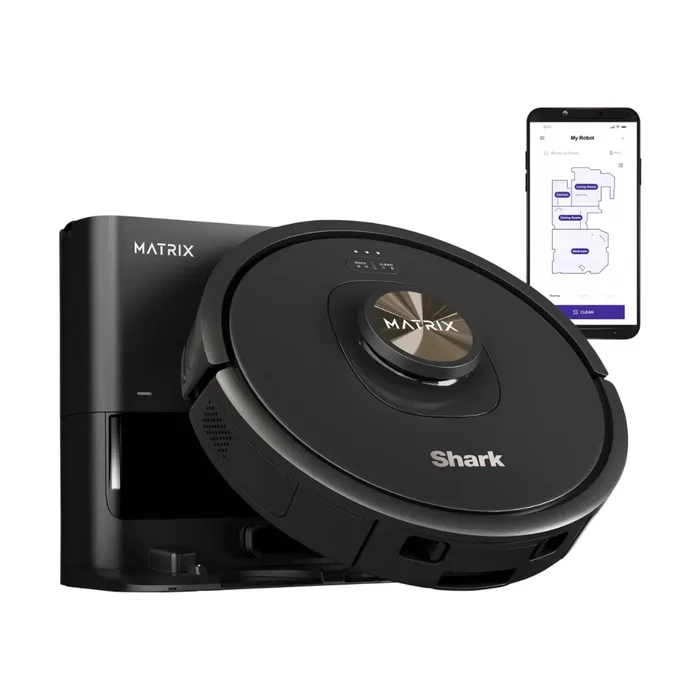 Shark – Matrix Self-Emptying Robot Vacuum with Precision Home Mapping and Extended Runtime, Wi-Fi Connected – Black