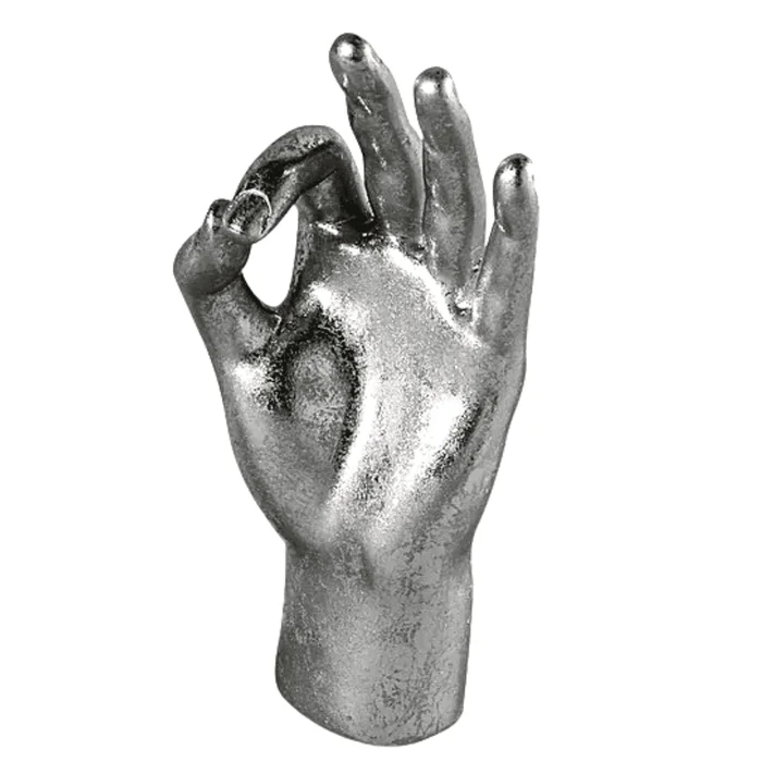 Silver “OK” Hand Figure