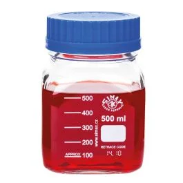 Simax Square Laboratory Bottle & Cap 2000ml [8429]