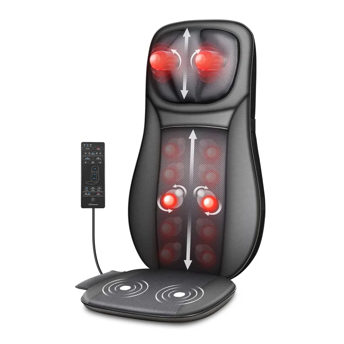 Snailax shiatsu Neck & Back Massager with Heat, Full Back Kneading Shiatsu or Rolling Massage
