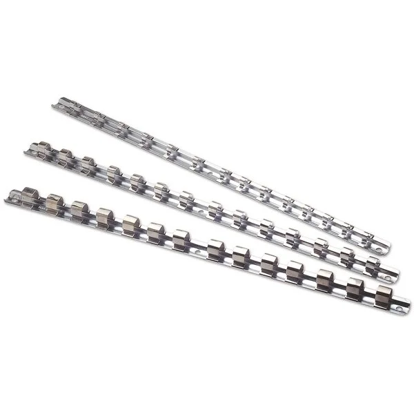 Socket Rails – 1/4in. 3/8in. & 1/2in. Drive – 3 Piece Set