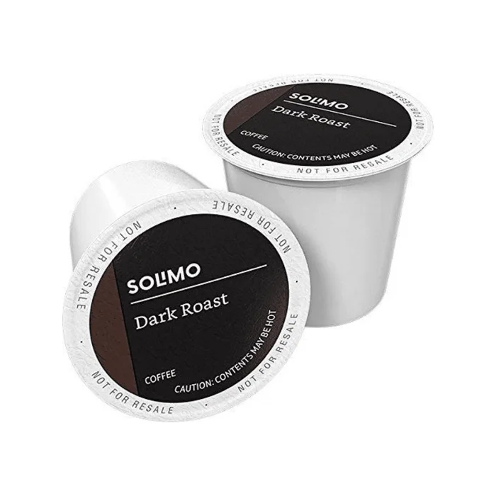 Solimo Dark Roast Coffee Pods, Compatible with Keurig 2.0 K-Cup Brewers 100 Count(Pack of 1)