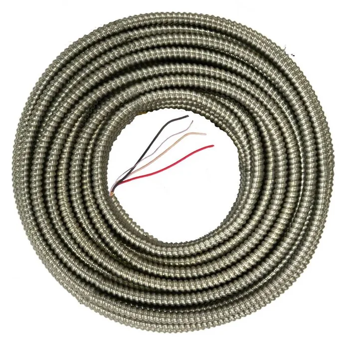Southwire Armorlite 125-Feet 10 / 3 Solid Aluminum BX/AC Armored Cable