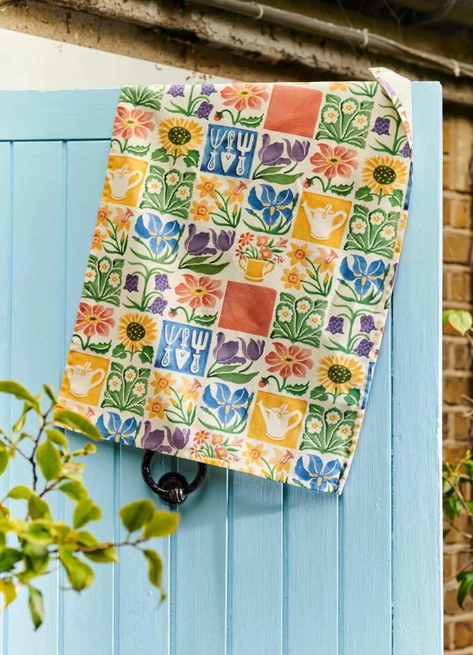 Spring Flowers Tea Towel