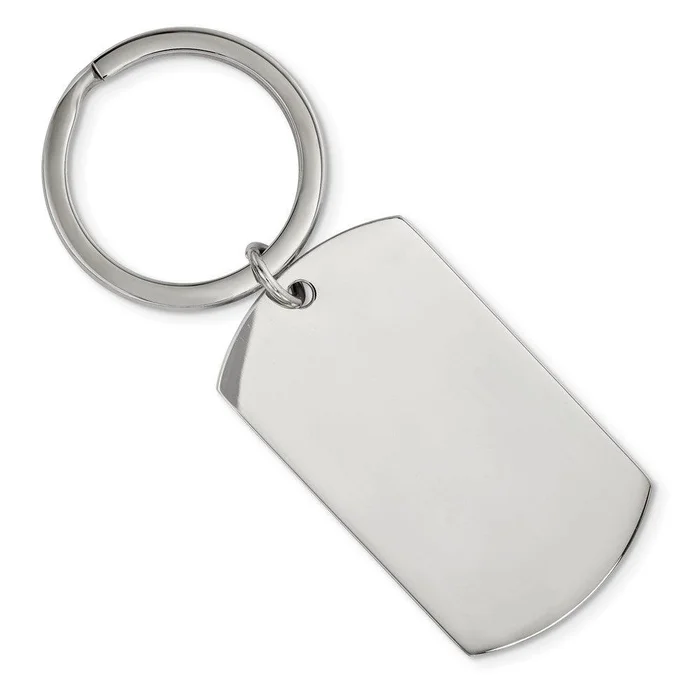 Stainless Steel Brushed and Polished 1.85mm Reversible Key Chain