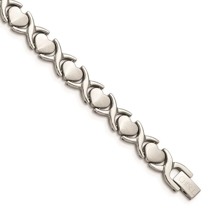 Stainless Steel Stampato 7.5in Bracelet