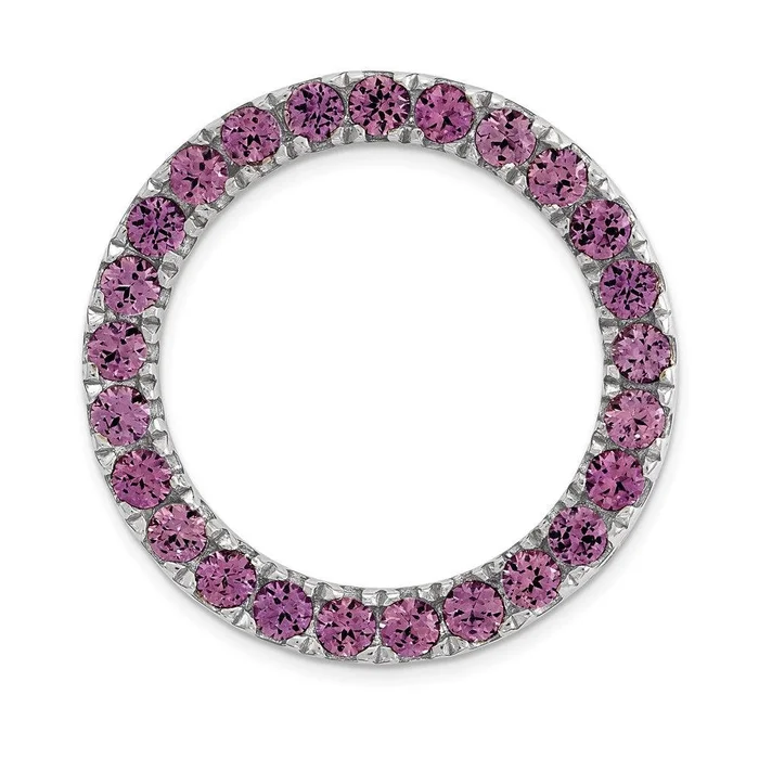 Sterling Silver Stackable Expressions Medium Rhodolite Garnet Chain Slide