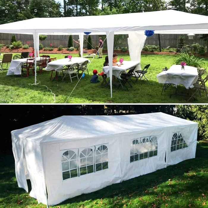 SUGIFT 10’x30′ Wedding Party Tent Outdoor Canopy Tent with 8 Side Walls White