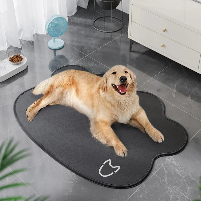 Summer Pet Cooler Pad Dogs Sleeping Pad Anti-Slip Scratch Resistant Cooling Mat, Size: 50x70cm(Deep Gray)