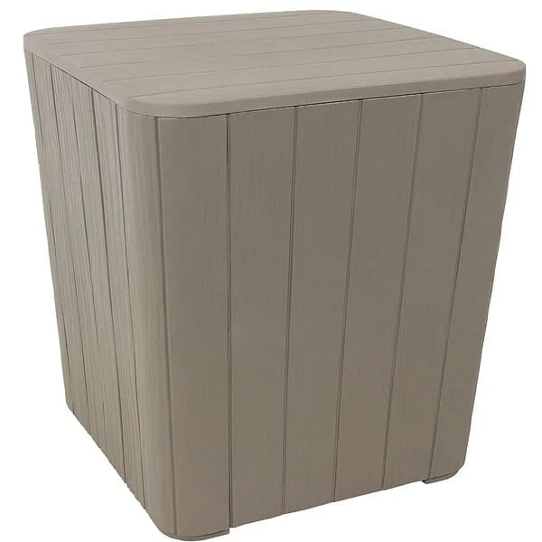 Sunnydaze Decor 15.25-in W x 16.5-in H x 15.25-in D Gray Polypropylene Bin