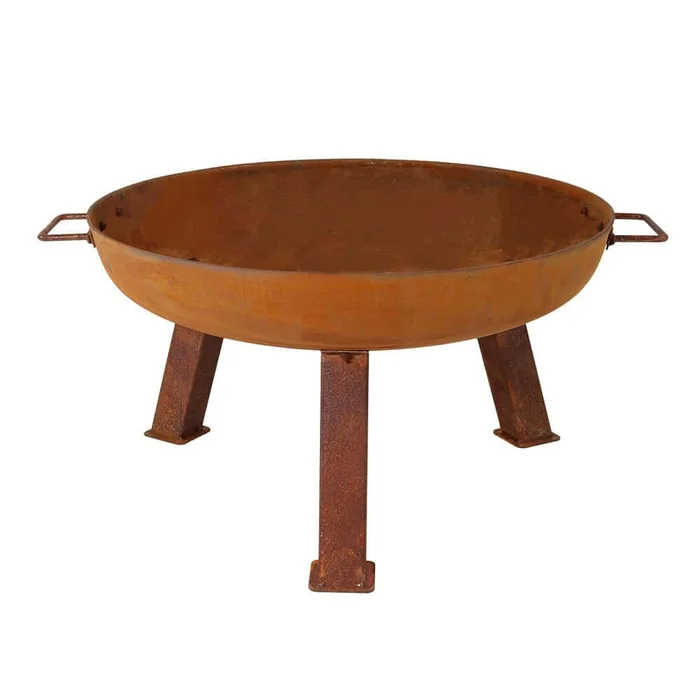 Sunnydaze Decor 24-in W Orange Cast Iron Wood-Burning Fire Pit