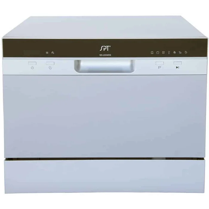 Sunpentown SD-2224DS Countertop Dishwasher with Delay Start & LED – Silver