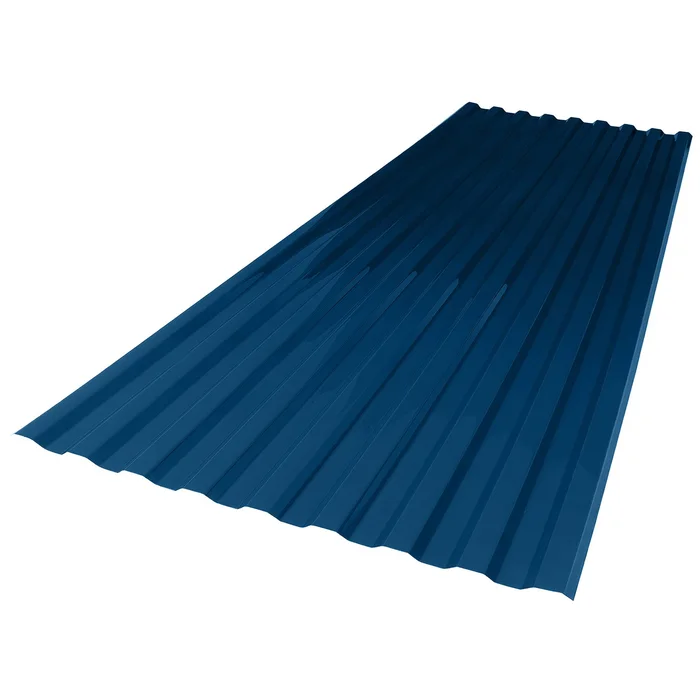 SUNTUF PALRAM 2.2-Feet x 6-Feet Corrugated Blue Polycarbonate plastic Roof Panel 10 -Pack